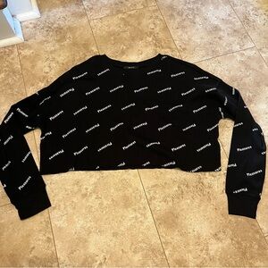 Forever 21 black cropped long sleeve